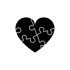 creative details Outline silhouette Broken heart icon vector illustration