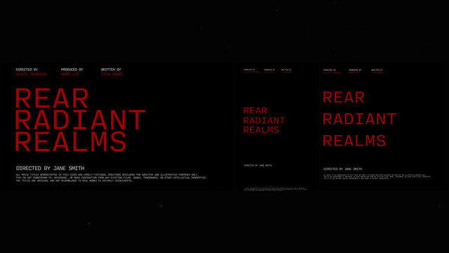Cinematic Film Title Card, Movie Poster Typography Overlay 51 | Fully Modular Editable Layouts & Easy Text Animator Control to Create Custom Text Animations Without KeyFrames 