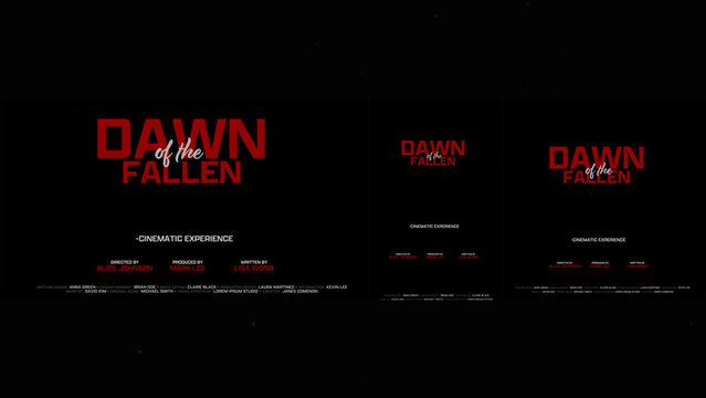 Cinematic Film Title Card, Movie Poster Typography Overlay 52 | Fully Modular Editable Layouts & Easy Text Animator Control to Create Custom Text Animations Without KeyFrames 