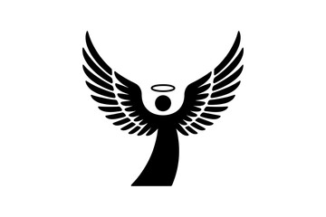 Angel wings silhouette vector illustration design