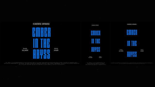 Cinematic Film Title Card, Movie Poster Typography Overlay 53 | Fully Modular Editable Layouts & Easy Text Animator Control to Create Custom Text Animations Without KeyFrames 