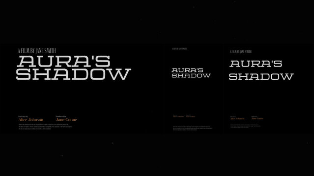 Cinematic Film Title Card, Movie Poster Typography Overlay 59 | Fully Modular Editable Layouts & Easy Text Animator Control to Create Custom Text Animations Without KeyFrames 