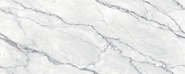 Obraz premium Elegant Seamless Carrara White Marble Texture with Soft Gray Veins – Realistic Stone Background for Interior Flooring and Luxury Wall Design