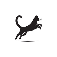 Russian Blue Cat Vector Silhouette: Sleek, Short-Haired Feline with Bright Green Eyes and Luxurious Blue Coat, Captured in a Minimalist Outline for Elegant Pet Designs.
