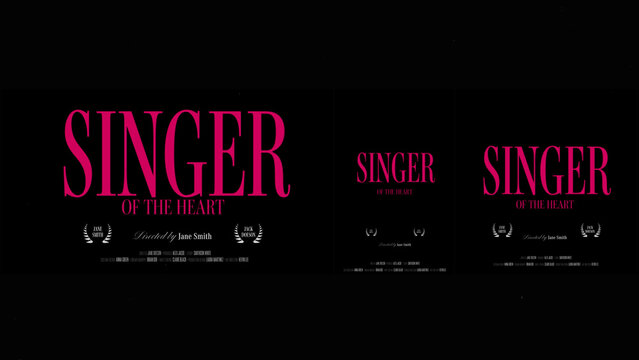 Cinematic Film Title Card, Movie Poster Typography Overlay 63 | Fully Modular Editable Layouts & Easy Text Animator Control to Create Custom Text Animations Without KeyFrames 