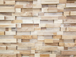 Wooden Block Wall Texture for Background.