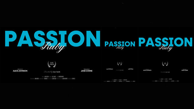 Cinematic Film Title Card, Movie Poster Typography Overlay 70 | Fully Modular Editable Layouts & Easy Text Animator Control to Create Custom Text Animations Without KeyFrames 