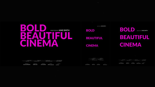 Cinematic Film Title Card, Movie Poster Typography Overlay 73 | Fully Modular Editable Layouts & Easy Text Animator Control to Create Custom Text Animations Without KeyFrames 