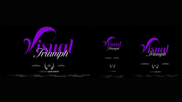Cinematic Film Title Card, Movie Poster Typography Overlay 74 | Fully Modular Editable Layouts & Easy Text Animator Control to Create Custom Text Animations Without KeyFrames 