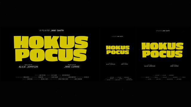 Cinematic Film Title Card, Movie Poster Typography Overlay 77 | Fully Modular Editable Layouts & Easy Text Animator Control to Create Custom Text Animations Without KeyFrames 