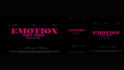 Cinematic Film Title Card, Movie Poster Typography Overlay 78 | Fully Modular Editable Layouts & Easy Text Animator Control to Create Custom Text Animations Without KeyFrames 