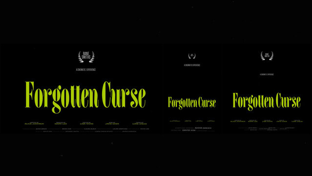Cinematic Film Title Card, Movie Poster Typography Overlay 84 | Fully Modular Editable Layouts & Easy Text Animator Control to Create Custom Text Animations Without KeyFrames 