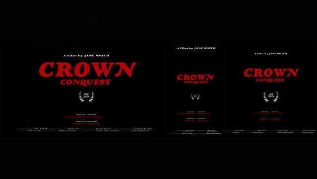 Cinematic Film Title Card, Movie Poster Typography Overlay 86 | Fully Modular Editable Layouts & Easy Text Animator Control to Create Custom Text Animations Without KeyFrames 