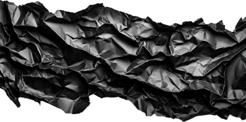 Crumpled Black Paper Texture
