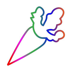 Radish line gradient icon