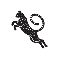 Elegant Savannah Cat Silhouette Vector Design – Exotic Hybrid Feline Outline Illustration Featuring Graceful Posture, Spotted Coat Detail, and Sleek Form for Artistic, Decorative, and Branding Use.
