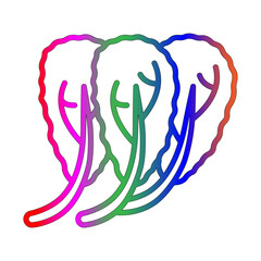 Chinese cabbage line gradient icon
