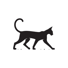 Elegant Savannah Cat Silhouette Vector Design – Exotic Hybrid Feline Outline Illustration Featuring Graceful Posture, Spotted Coat Detail, and Sleek Form for Artistic, Decorative, and Branding Use.
