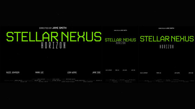 Cinematic Film Title Card, Movie Poster Typography Overlay 95 | Fully Modular Editable Layouts & Easy Text Animator Control to Create Custom Text Animations Without KeyFrames 
