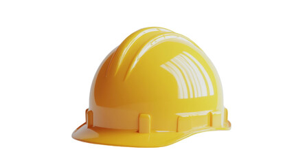 Fototapeta premium Yellow Construction Helmet Isolated on White Background