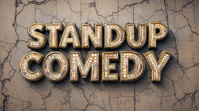 Standup comedy editable text effect, graphic style collection