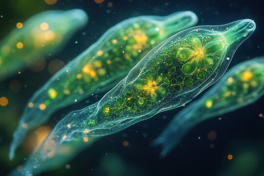 A close-up view of a tiny microorganism.