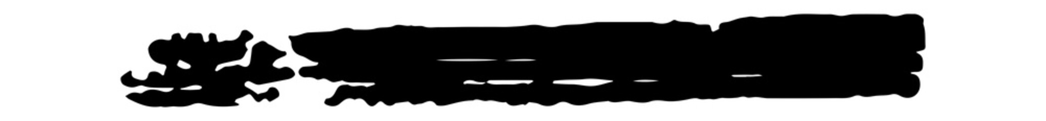 Grunge brush strokes. Ink painting. Hand drawn paintbrush shape, stain texture