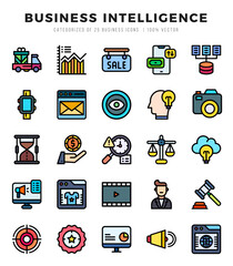 Business Intelligence Icon Bundle 25 Icons for Websites and Apps