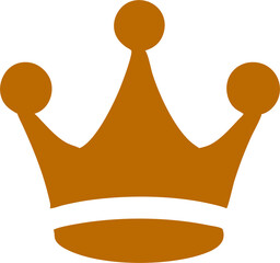 Crown Icon PNG – Royal Symbol with Transparent Background, Elegant Crown Illustration for Design and Decoration