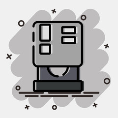 Icon cd room. Computer components elements. Icon in comic style.