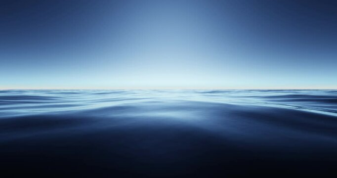 Wave sea beach and blue sky abstract background. Nature and summer concept. 3d render.	