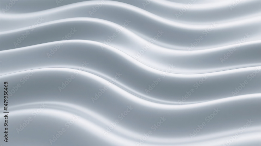 Poster abstract render of smooth wavy surface creating a soft and elegant background texture