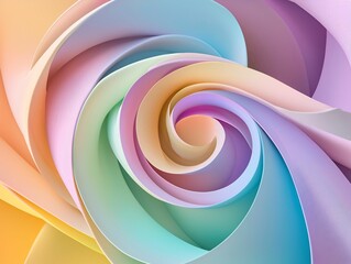Fototapeta premium Soft Pastel Swirl of Colors Creating a Gentle Floral Pattern