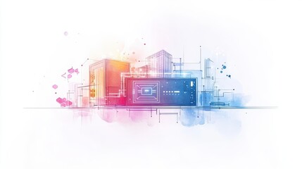 Home IoT system with secure network illustration showcasing firewall and smart control : Cybersecurity for Smart Home Device
