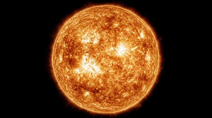 giant star with exploding corona emitting colorful radiation bursts, space storm details, high contrast lighting, energy arcs, ambient glow effects
