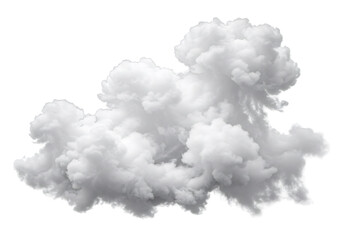 背景が透明な柔らかい白い雲のイメージ 天候と自然の要素を捉えた抽象的な白雲デザイン