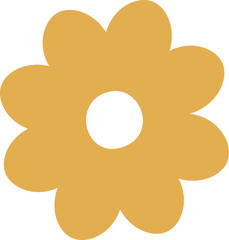 Flower Icon Design PNG – Elegant Floral Symbol with Transparent Background, Simple Flower Illustration