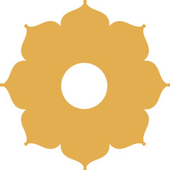 Flower Icon Design PNG – Elegant Floral Symbol with Transparent Background, Simple Flower Illustration