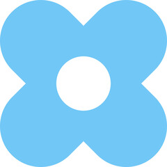 Flower Icon Design PNG – Elegant Floral Symbol with Transparent Background, Simple Flower Illustration