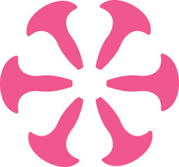 Flower Icon Design PNG – Elegant Floral Symbol with Transparent Background, Simple Flower Illustration