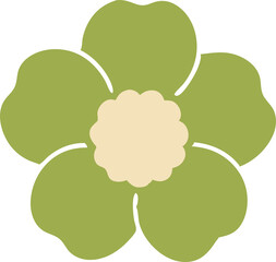Flower Icon Design PNG – Elegant Floral Symbol with Transparent Background, Simple Flower Illustration