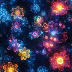 Obraz premium Abstract floral digital art