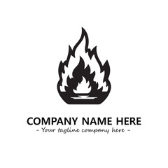Fire Logo Company Design Illustration Vector Graphic Image