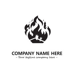 Fire Logo Company Design Illustration Vector Graphic Image