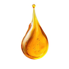 Oil Drop on Transparent Background

