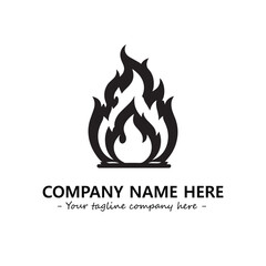 Fire Logo Company Design Illustration Vector Graphic Image