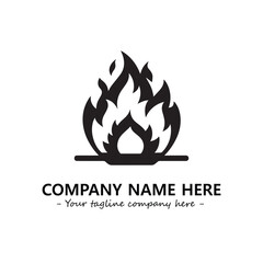 Fire Logo Company Design Illustration Vector Graphic Image