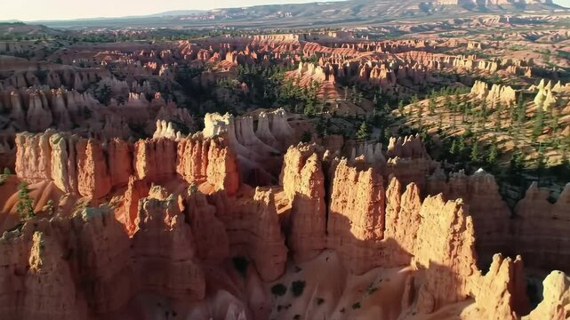 Dense Field of Hoodoo Rock Formations at Sunrise