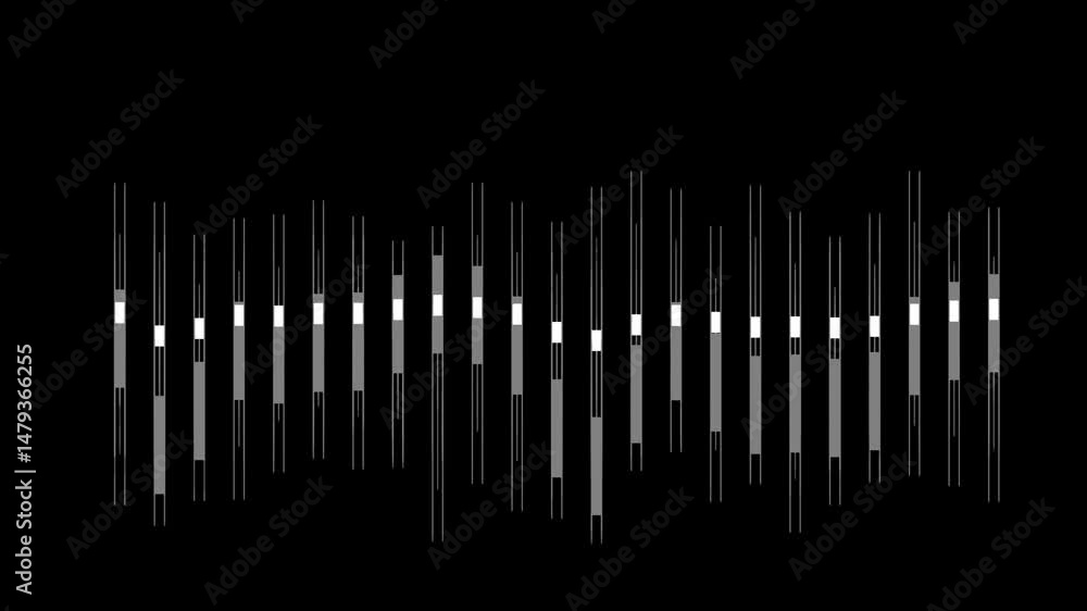 Poster fascinating monochrome barcode patterns with vertical lines and stripes