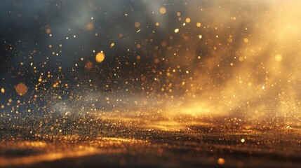 Naklejka premium Golden dust floating in sunlight, a serene and spiritual moment of peace and light 